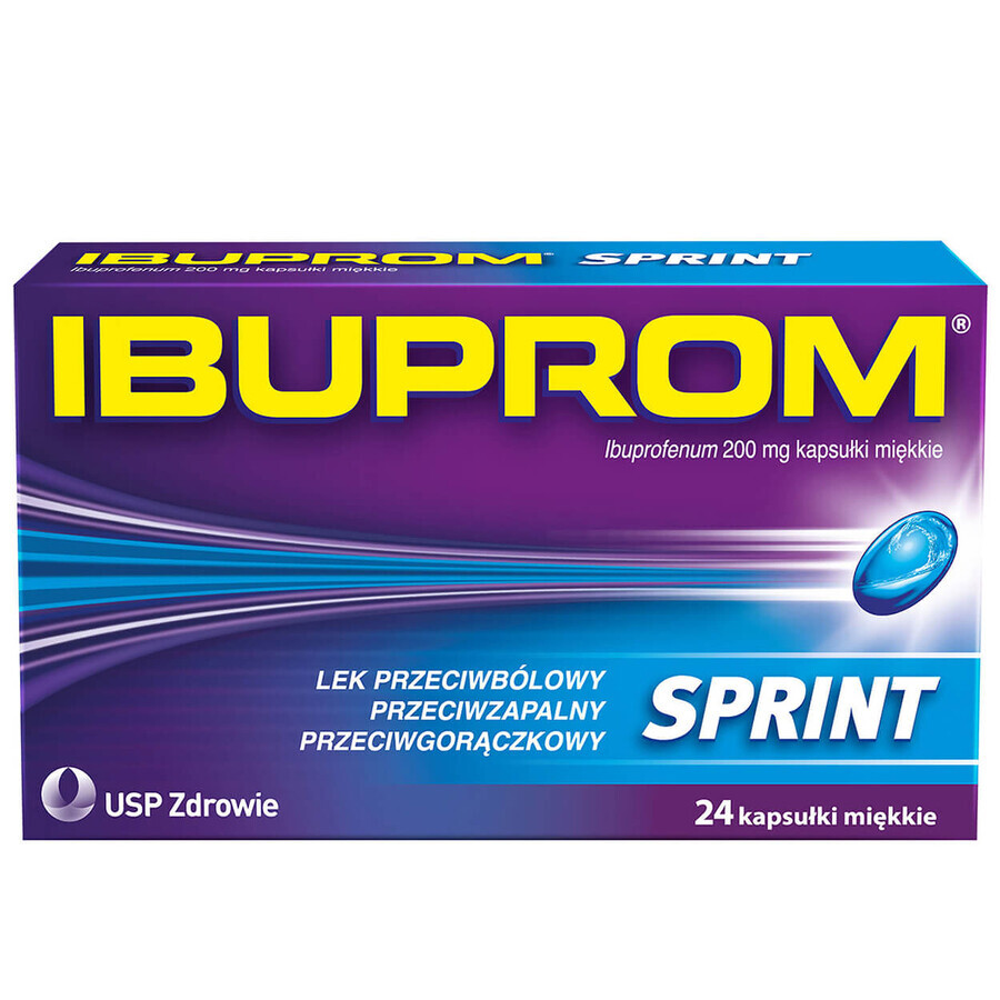 Ibuprom Sprint 200 mg, 24 cápsulas blandas