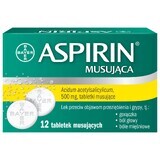 Effervescent aspirin 500 mg, 12 effervescent tablets