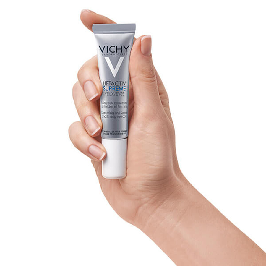 Vichy Liftactiv Supreme, trattamento antirughe liftante per il contorno occhi, 15 ml