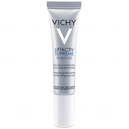 Vichy Liftactiv Supreme, trattamento antirughe liftante per il contorno occhi, 15 ml