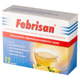 Febrisan (750 mg + 60 mg + 10 mg)/ 5 g, Brausepulver, 12 Portionsbeutel