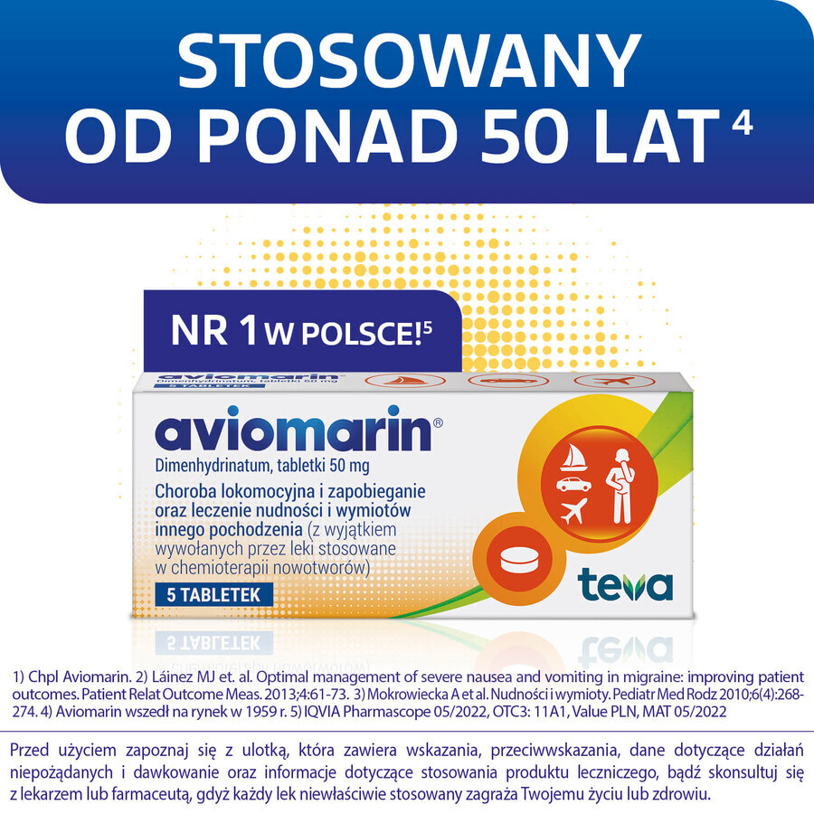 Aviomarin 50 mg, 5 Tabletten