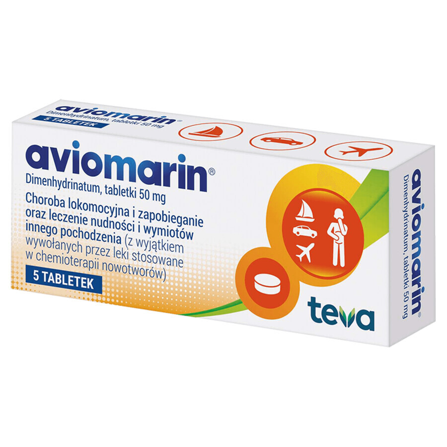 Aviomarin 50 mg, 5 Tabletten