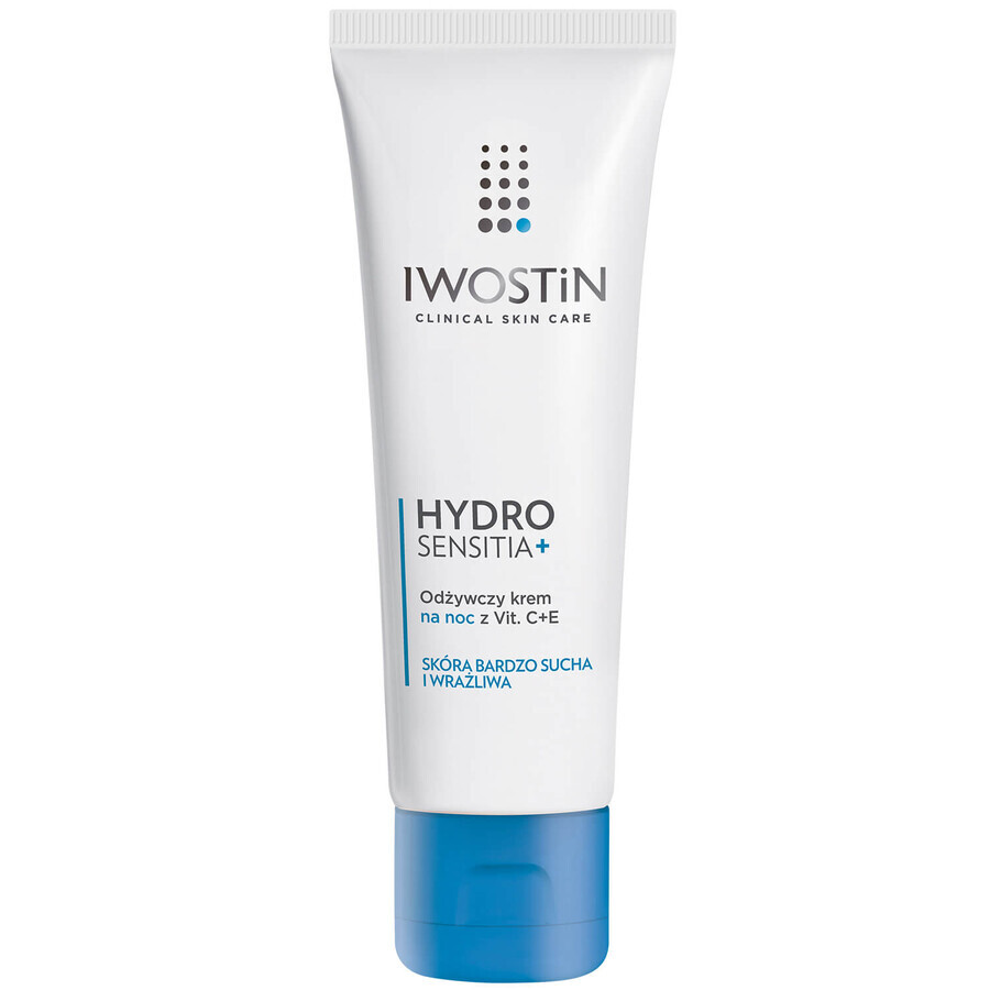 Iwostin Hydro Sensitia, crema notte nutriente con vitamine C+E, 50 ml