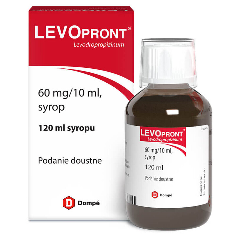 Levopront 60 mg/ 10 ml, sciroppo, 120 ml