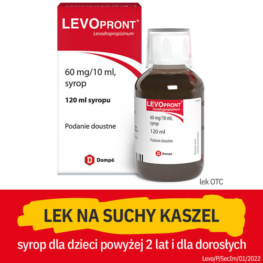 Levopront 60 mg/ 10 ml, sciroppo, 120 ml