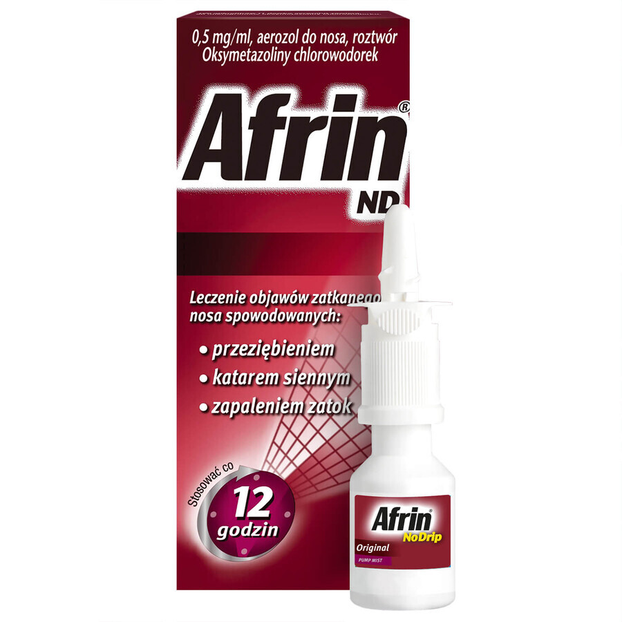 Afrin ND 0,5 mg/ml, spray nasale, soluzione, 15 ml