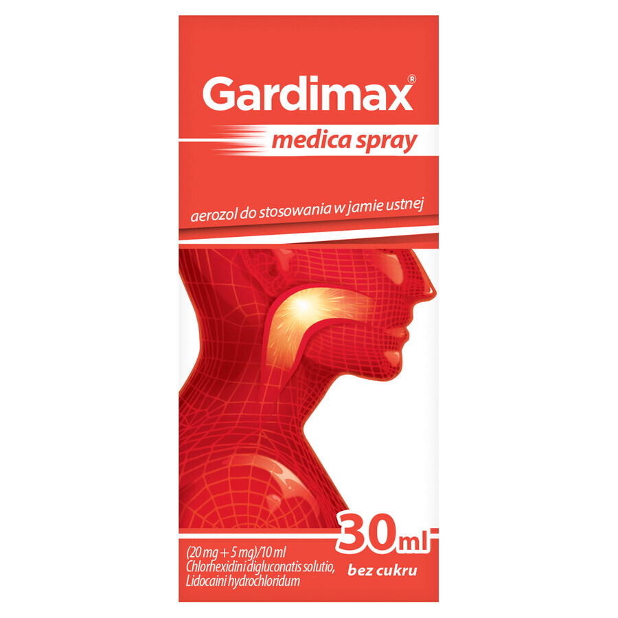 Gardimax Medica Spray (20 mg + 5 mg)/10 ml, spray oral, 30 ml