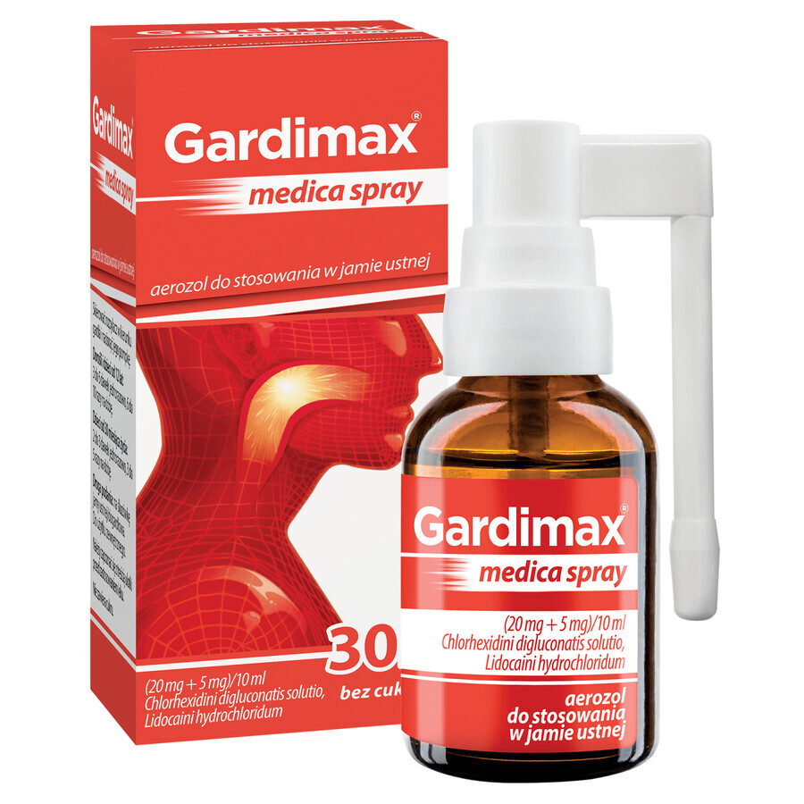 Gardimax Medica Spray (20 mg + 5 mg)/10 ml, spray oral, 30 ml