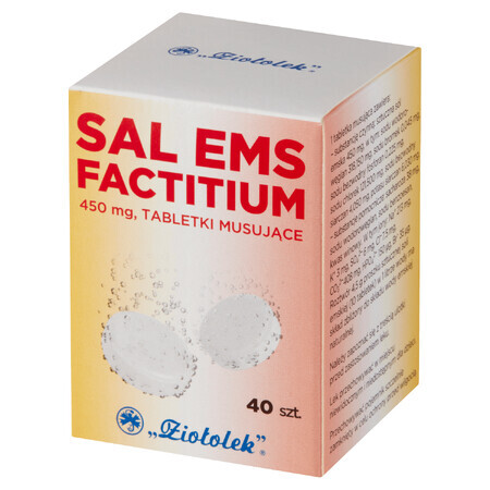 Sal Ems factitium 450 mg, 40 compresse effervescenti