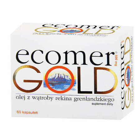 Ecomer Gold, Olio di fegato di squalo della Groenlandia, 60 capsule