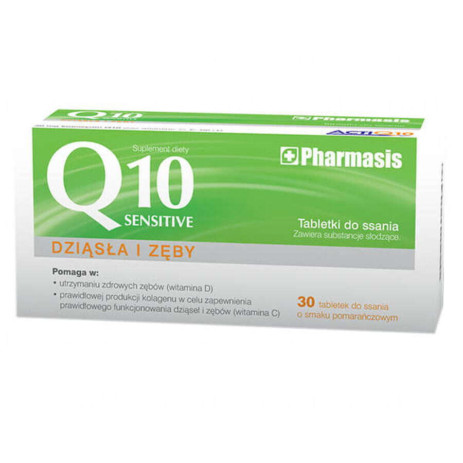 Pharmasis Q10 Sensitive, gusto arancia, 30 pastiglie