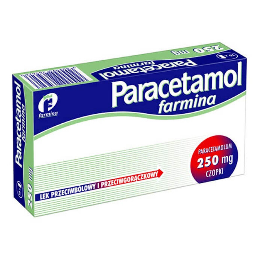 Paracetamol Farmina 250 mg, suppositories, 10 pieces