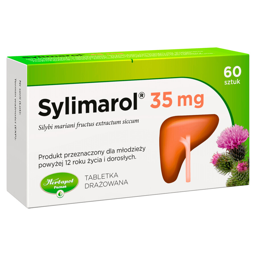 Sylimarol 35 mg, 60 irritated tablets