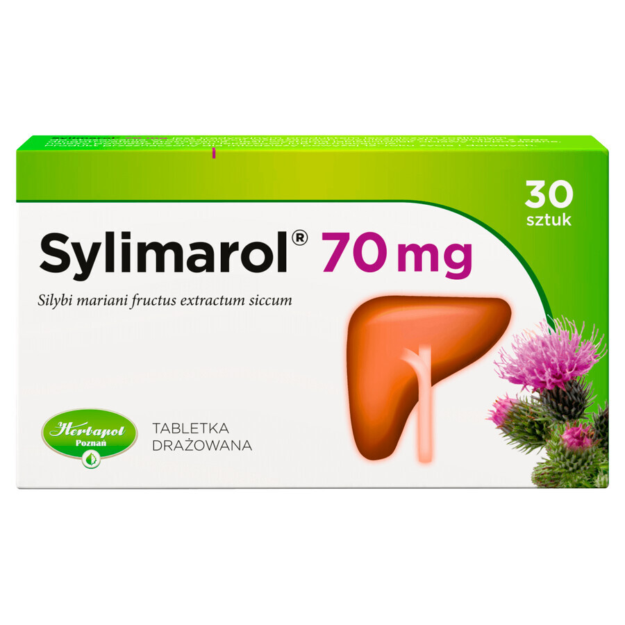 Sylimarol 70 mg, 30 irritated tablets