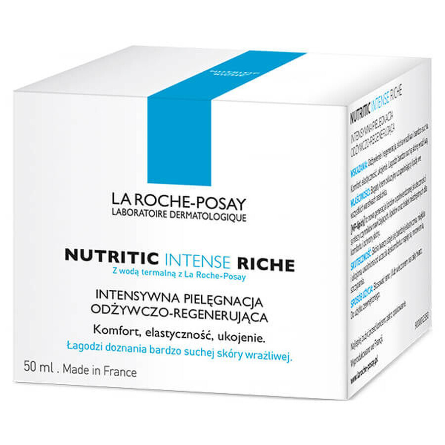 La Roche-Posay Nutritic Intense Riche, îngrijire intensivă hrănitoare și regenerantă, 50 ml