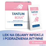 Tantum Rosa 53,2 mg/g, poeder voor vaginale irrigatieoplossing, 10 sachets