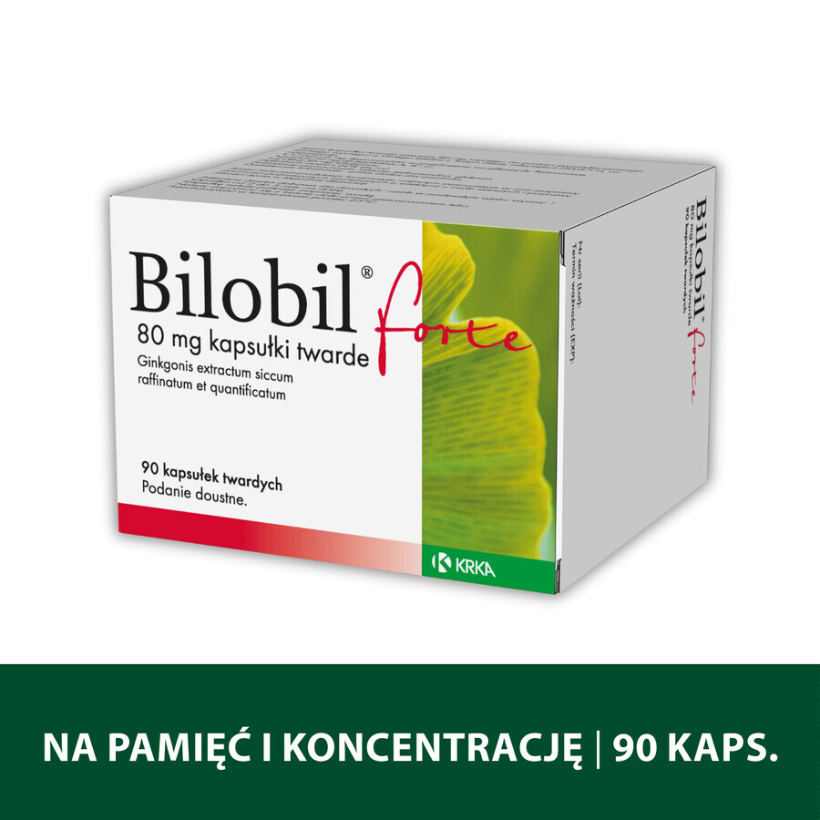 Bilobil Forte 80 mg, 90 capsule