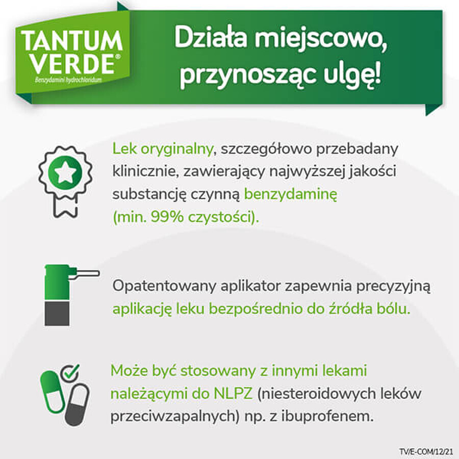 Tantum Verde 1,5 mg/ml, spray per bocca e gola, 30 ml