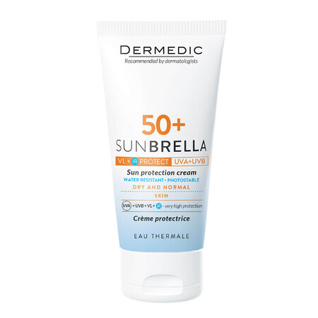 Dermedic Sunbrella, crema protettiva per il viso, pelle secca e normale, SPF 50+, 50 g