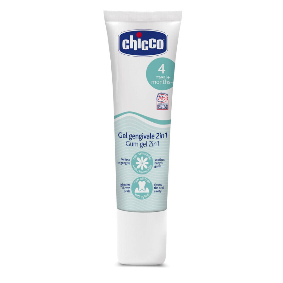 Chicco, gel per dentizione multifunzionale da 4 mesi, 30 ml