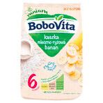 BoboVita Porridge di riso al latte, banana, senza glutine, dopo 6 mesi, 230 g