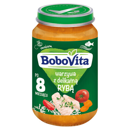 BoboVita Lunch, verdure con pesce tenero, dopo 8 mesi, 190 g