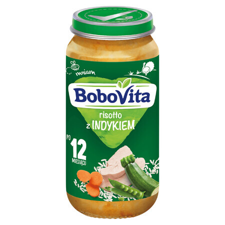 BoboVita Lunch, risotto al tacchino, dopo 12 mesi, 250 g