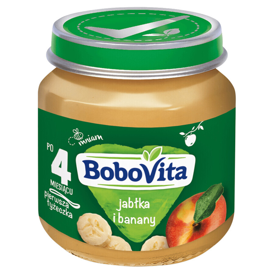 BoboVita Dessert, mela e banana, dopo 4 mesi, 125 g