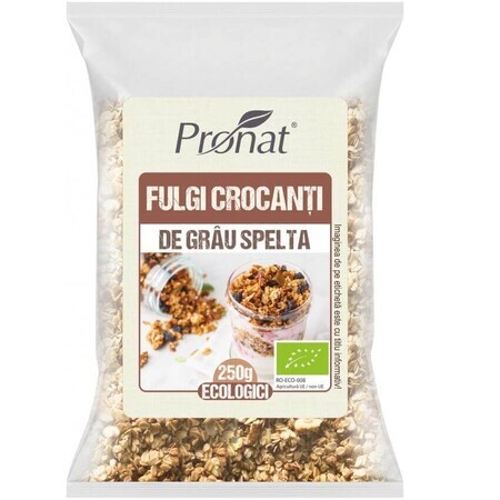 Organic crispy spelt flakes, 250 g, Pronat