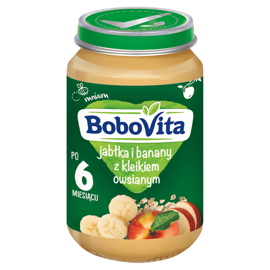 BoboVita Dessert, mele e banane con pappa d'avena, dopo 6 mesi, 190 g