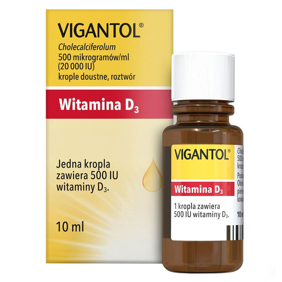 Vigantol 20 000IU, gocce orali, soluzione, 10 ml