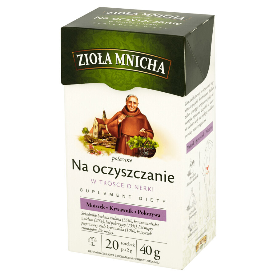 Herbapol Zioła Mnicha Na Oczyszczanie, ceai de plante, 2 g x 20 pliculețe