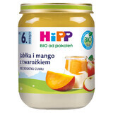 HiPP Fruchtduett Bio, Apfel und Mango mit Hüttenkäse, nach 6 Monaten, 160 g