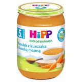 HiPP Bio-Hühnerbrühe-Suppe mit Grieß, nach 5 Monaten, 190 g