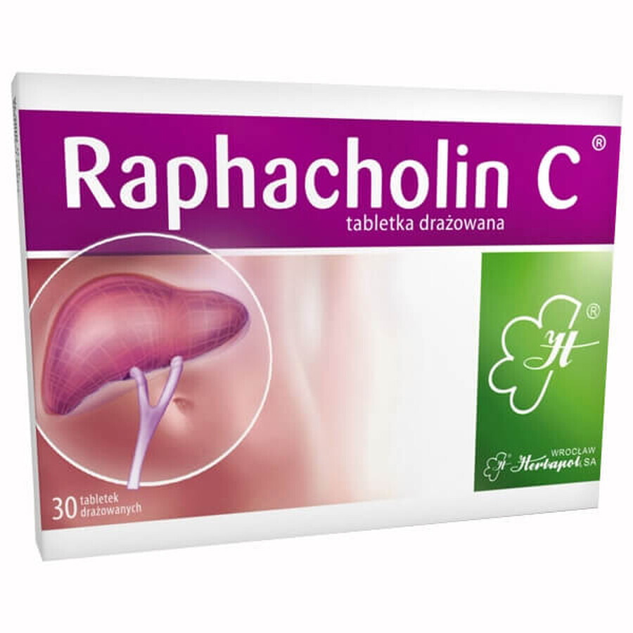 Raphacholin C, 30 irritated tablets