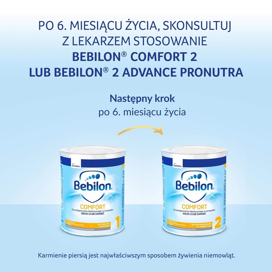 Bebilon Comfort 1, per lattanti in caso di coliche e stitichezza, dalla nascita, 400 g