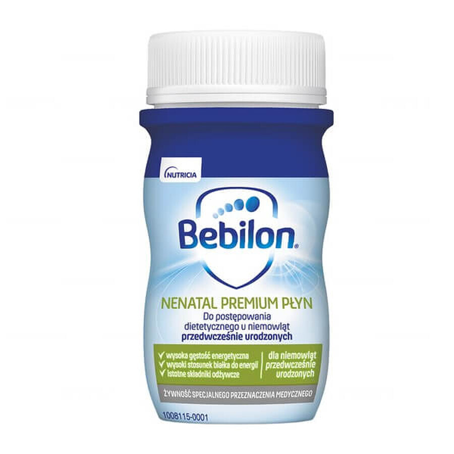 Bebilon Nenatal Premium, per neonati prematuri, liquido pronto da bere, 70 ml