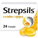 Strepsils with honey and lemon 1.2 mg + 0.6 mg, 24 hard tablets