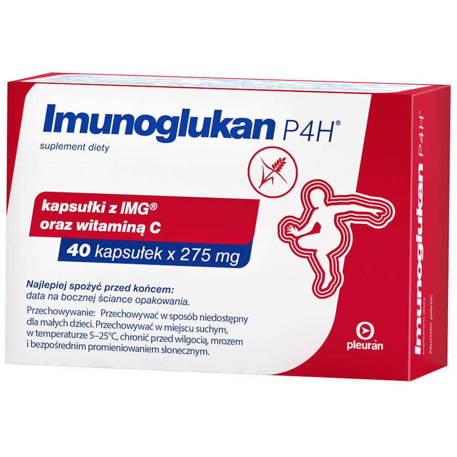 Imunoglucan P4H, 40 capsule, Pleuran