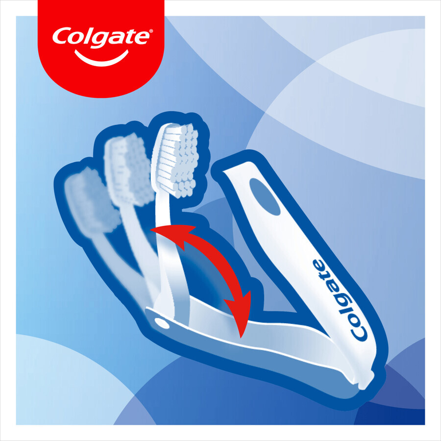 Colgate Portable/Travel, spazzolino pieghevole da viaggio, morbido, 1 pezzo