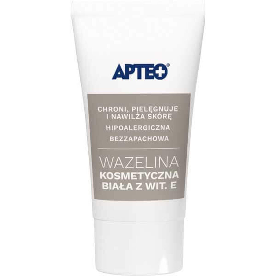 Apteo, gelatina di petrolio bianca cosmetica con vitamina E, 20 g