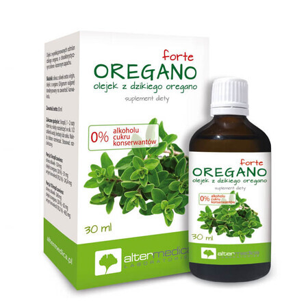 Alter Medica, Oregano Forte, wild oregano oil, 30 ml