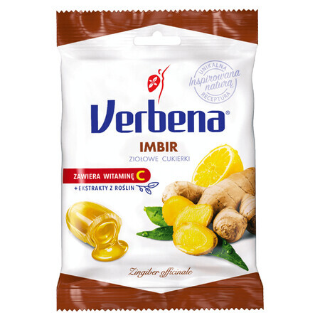 Verbena Ginger, caramella alle erbe con vitamina C, 60 g