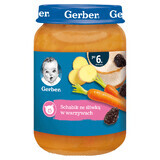 Gerber Lunch, lombo di maiale con prugna in verdure, dopo 6 mesi, 190 g