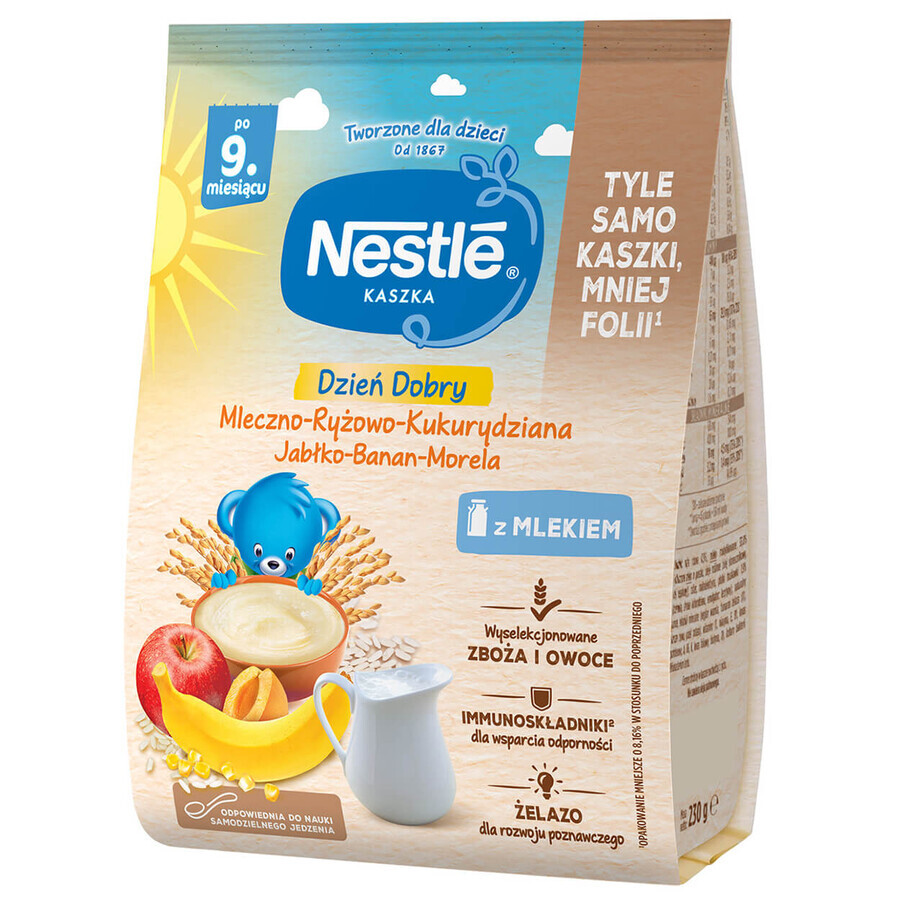 Nestle Good Morning Rice Krispies, mela-banana-mare, al latte, dopo 9 mesi, 230 g