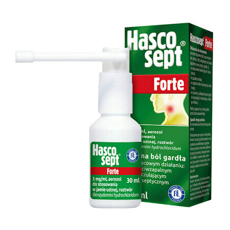 Hascosept Forte 3 mg/ml, soluzione per uso orale, aerosol, 30 ml