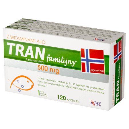 Avec Pharma Family Tranium con vitamine A + D, 120 capsule