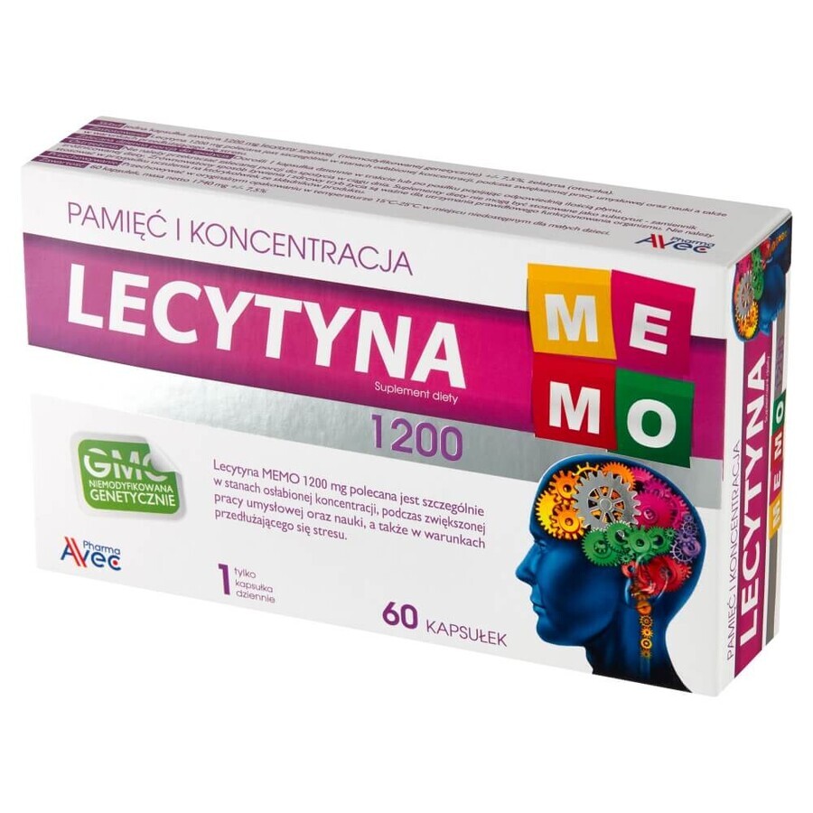 MEMO Lecitina 1200 mg, 60 capsule