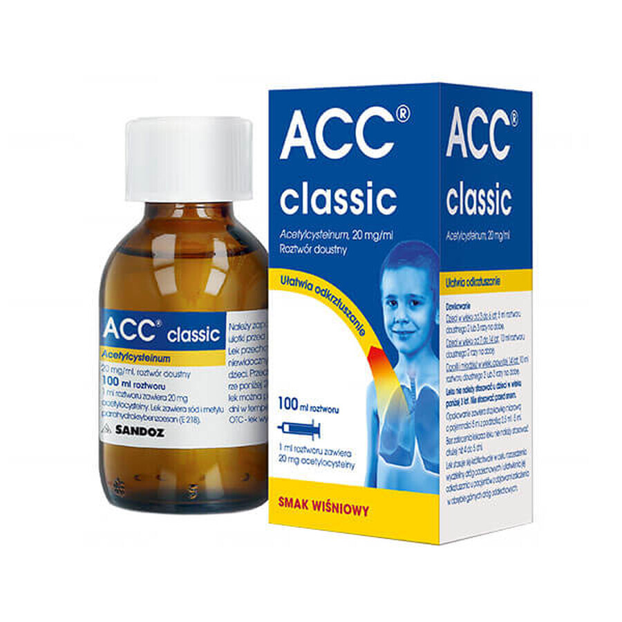 ACC Classic 20 mg/ml, solución oral, sabor cereza, 100 ml